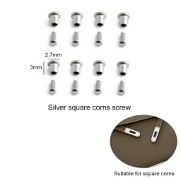 3/10Sets Silver/Gold Stainless Steel Rectangle Eyelets Screws For Handbag Shoulder Bags Lock DIY Hardware Repair Fix Accessories