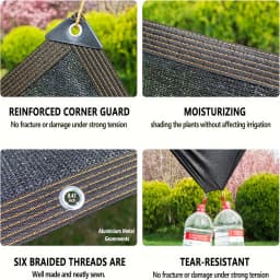 2-15m Black Sunshade Net Sun Shade Shading Sunblock Mesh Cover Plant Greenhouse Privacy Screen Garden Outdoor Anti-UV Cloth Home