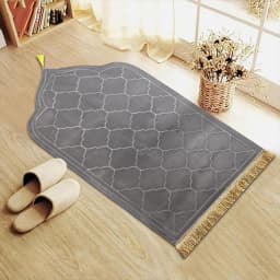 Thick Prayer Rug Prayer Mat with Tassels Islamic Turkish Irregular Anti-Slip Praying Rug Carpet Thick Soft Flannel
