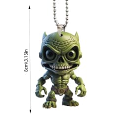 Flat Automotive Rearview Mirror Pendant 2D Acrylic Alien Car Ornament Auto Rearview Mirror Pendant Car Accessories Funny Gifts