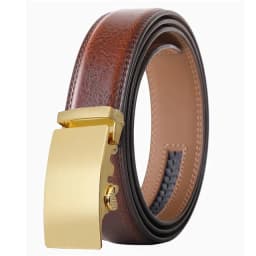 Gold Automatic Buckle Male Belt Brown Black White Blue Gray Leather Belts For Men High Quality Luxury Mens Belts Casual B514
