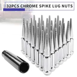 24 / 32 PCS Wheel Nuts M14X1.5 Racing Composite Nut Longer Nut Steel Lock Wheel Lug Nut Bolt With Spikes For Hummer H2 2002-2009