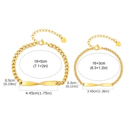 Vnox Mobius Couple Bracelets for Men Women, Stainless Steel Adjustable Bracelet, Valentines Day Birthday Gift Jewelry for Couple