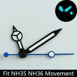 Luminous Watch Hands Blue‑Green & Green, High Quality Replacement Hands for NH35 NH36 ETA2824 2836 Miyota 8205 8215 Watch Movements