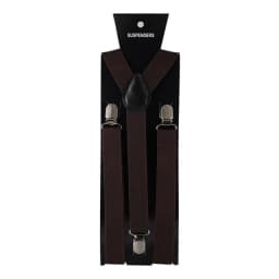 Solid Color Elastic Leather Suspenders Clip-on Buckle Men Straps Adjustable Elastic Y-Back Braces For Wedding Suit Accessories