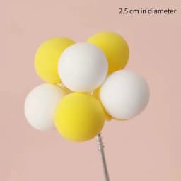 5/8Pcs/set Colorful Ball Bundle Clay Balloons Cake Topper Creative Cupcake Card Flag Birthday Party Baby Shower Dessert Decor