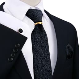 Necktie Ring For Men Luxury Tie Handkerchief Cufflinks With Gold Metal Ring Suit Paisley Red Tie For Wedding 8cm Man Accessories