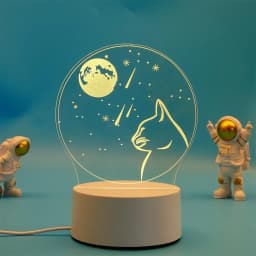3D Lamp Acrylic USB LED Night Lights Neon Sign Lamp Xmas Christmas Decorations for Home Bedroom Birthday Decor Wedding Gifts