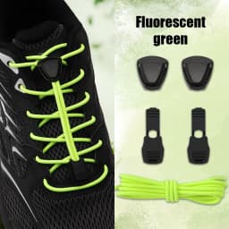 Triangle Lock No-Tie Shoelaces, Elastic Lazy Laces Buckle Set, Durable Replacement Strings for Sneakers & Outdoor Shoes 1 Pair