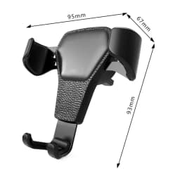 Heavy Duty Gravity Car Phone Mount Air Vent Clip Universal Shockproof Anti Shake Mobile Phone Holder One Hand Quick Pick Place Strong Grip Cradle Stand For Samsung Android Smartphone 360 Rotation Adjustable Easy Installation Secure Fit Car Vent Mount