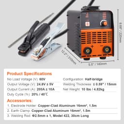 SucceBuy Stick Welder 140A /160A/200A ARC/Lift TIG 2-IN-1 Welding Machine w/ IGBT Inverter Portable MMA Welder Machine Hot Start