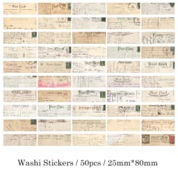 50pcs/pack Creative Ins Style Stickers Book DIY Scrapbooking Aesthetic Stationery Collage Junk Journal Decor Stickers