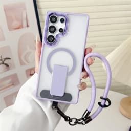 For Magnetic Wireless Charge Phone Case For Samsung Galaxy S26 S26Plus S26 Ultra S25 S24 With Lanyard Shockproof Bumper Cover