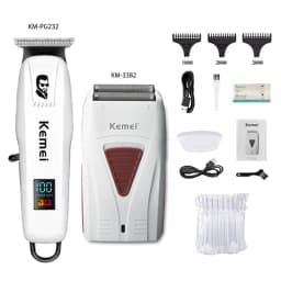 Kemei KM-PG809A KM-PG232 LCD USB Charging Hair Clipper Adjustable Professional Cutting Machine KM-3382 Shaver Trimmer For Men