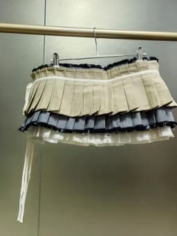 Real Photo Autumn 2025 Two Side Wear Denim Pleated Waistband Skirt Women's Short Adjustable Y2K Skirts Korean Popular Clothes