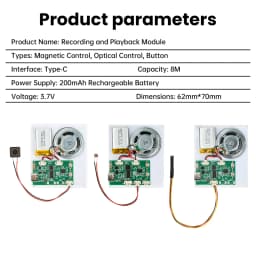 DIY recording and playback module 8M USB Recordable Birthday Card Music Voice Module Chip for DIY Voice Audio toy Greeting Card