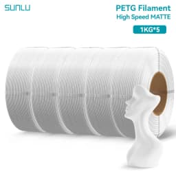 SUNLU 5KG PLA/PETG/ High Speed Matte PETG Filament 1.75mm 1KG Without Tray 3D Printer Filament for 3D Printer,Refll Filament
