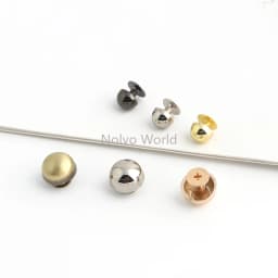 30/100/200PCS 8-20mm Mushroom Dome Bolt Metal Round Button Rivets For Handbag Clothing Decoration Screw Back Studs Accessories