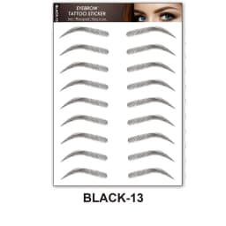 Brown Eyebrows Makeup Tattoo Sticker Water-based Hair-liked Waterproof Long Lasting False Stickers for Brow Grooming Shaping