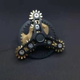New Double Ferris Gear Fidget Spinner Nine Tooth Linkage Hand Spinner EDC Gear Linkage Finger Gyroscope Toy for Children Adults