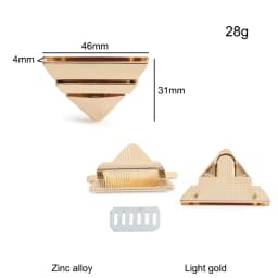 5/10/20PCS Metal Rectangle Press Push Lock For Handbags Bag Briefcase Spring Lock Snap Decorative Clasps Repair Kit Accessories