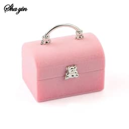 1 Piece Small Jewelry Box Velvet wedding Ring box Necklace Display Box Cute Bear Gift box Container Case for Jewelry Packaging