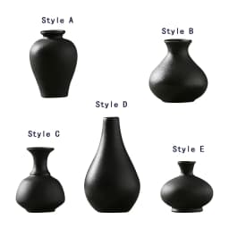 Decorative Ceramic Vase Art Vase Classic Black Container for Desk Bookshelf Living Room Table Centerpiece Decor