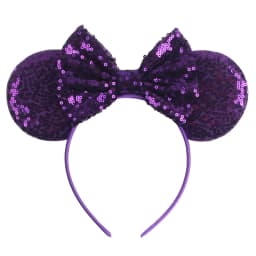 Cute Women Mouse Ears Leopard Print Headbands for Girls Baby Women Sequins 5"Bows Hair Accessories Adults Hairbands Kids Gift