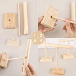 Solid Wood Jewelry Props Display Stand Bracelets Earrings Necklaces Jewelry Storage Rack With Wooden Base Hanging Holder