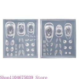 Devil Horns Stamping Nail Art Molds Silicone Stamps Elf Doll DIY Nail Art Mould DIY Nail Art Tools for Nail Decorations