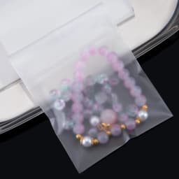 100pcs Transparent Frosted Opp Bag 5.5cm 7cm 8cm 10cm Self Adhesive Pouch for for DIY Handmade Candy Cookie Gift Packaging Bags