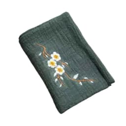 Durable Cotton Tea Cloth Embroidery Easy To Clean Cleaning Rag Lightweight Water Uptake Cotton and Linen Tea Towels