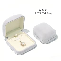 Raised Top Jewelry Box Flannelette Ring Box Simple Earrings Pendant Bracelet Jewelry Storage Box