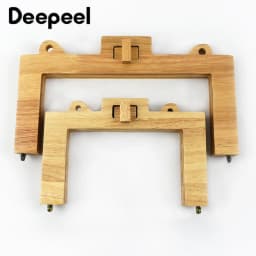 1Pc 16/22cm Wooden Bag Frame Handle Purse Making Bracket Square Clasp Frames for Handbag DIY Sewing Craft Accessories Parts
