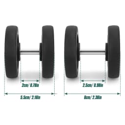 8Pcs Black Replace Wheels with Screw For Travel Luggage Suitcase Wheels 55mm Axles Repair Kit Silent Caster Wheel DIY Repair