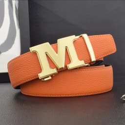 High Quality Designers Letter M White Leather Belt Men Luxury Famous Young Men Cowhide Brand Jeans Relaxed Jeans Mode Man Belt