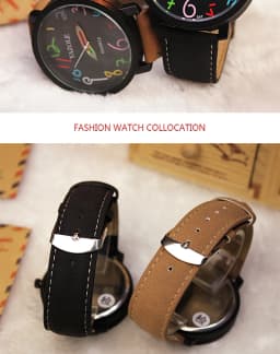 YAZOLE Children's Watch Creactive Pencil Pointer Quartz Watch Leather Belt Fashion Sport Watch for Kids Boys Girls Montre Enfant