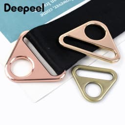10Pcs Deepeel 20-50mm Metal Triangle Ring Belt Buckle Bikini Adjust Clasp Hook Clasps for Bra Strap Bag Webbing DIY Accessories