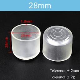 Transparent Rectangle 15-40mm Round 10-76mm Oval Chair Leg Caps Clear PVC Non-Slip Furniture Table Cover Feet Sock Protector Pad