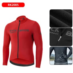 ROCKBROS Winter Warmer Bicycle Jackets Windproof Thermal Fleece Bike Tops Coat Men Women MTB Road Sports Cycling Jerseys Jacket