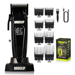 Professional Electric Hair Clipper BRD 106 with Base 7500RPM Hair Trimmer for Man DK-078 DLC Blade 7200RPM Barber Shop 2PC Set