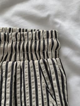 Korean Laid-ba Striped Drapey Casual Pants Women's High-waist Straight Thin Summer Elastic Waist Versatile Long Trousers