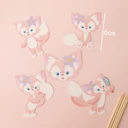 Cute Pink Fox Bow flower Rainbow Cake Toppers Girl's Birthday Dessert Decoration for Children's Day Party Supplies Lovely Gifts