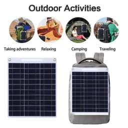 100W 5V Solar Panel Plate Waterproof Solar Panel Portable Dual USB Solar Battery Charger Outdoor Camping Solar Cells Charging