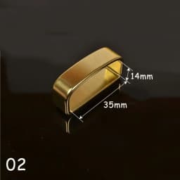 2Pcs Deepeel 35/40mm Pure Copper Belts Rings Buckles Leather Belt Loops Brass Buckle DIY Craft Band Ring Loop Clasp Accessories