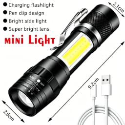 100000LM Super Bright Flashlight Rechargeable LED Torch Long Range Tactical Lamp for Outdoor Waterproof Camping Fishing Lantern