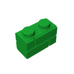 Gobricks GDS-631 Profile brick 1x2 single gro. compatible with lego 98283 children's DIY Educational Building Blocks Technical