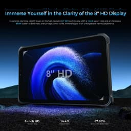 Oukitel RT3 Plus Rugged Tablet PC 11000mAh Battery 4GB+128GB 8" HD IPS Screen 16MP Camera 4G Android 15