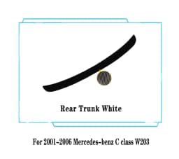 For 2001-2006 Mercedes-Benz C Class W203 Sedan Rear Trunk Lid Spoiler Rear Window Roof Spoiler Wings ABS Plastic Adjustment Kit