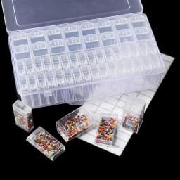 1pc 32/40/42/48/56/64 Slots Plastic Storage Box for DIY Diamond Painting Beads Charms Jewelry Accessories Storage Organizer Box